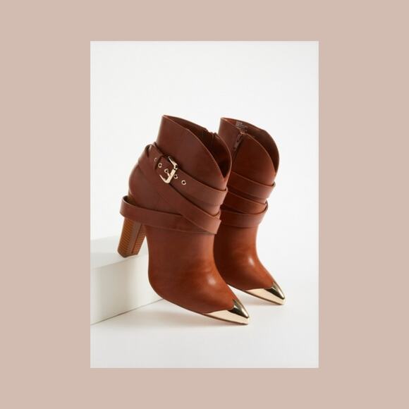 Shoe Dazzle 
Stevie Heeled Ankle Boot in Brown - Picture 4 of 8